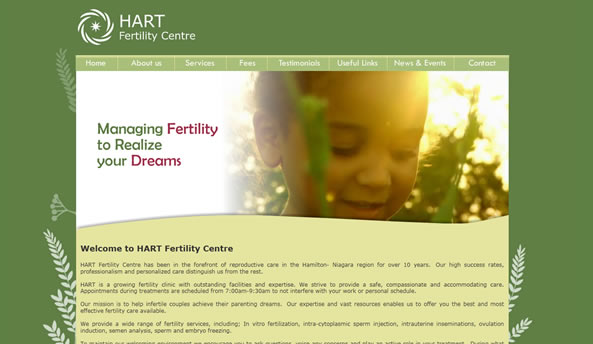 Hart Fertility web design